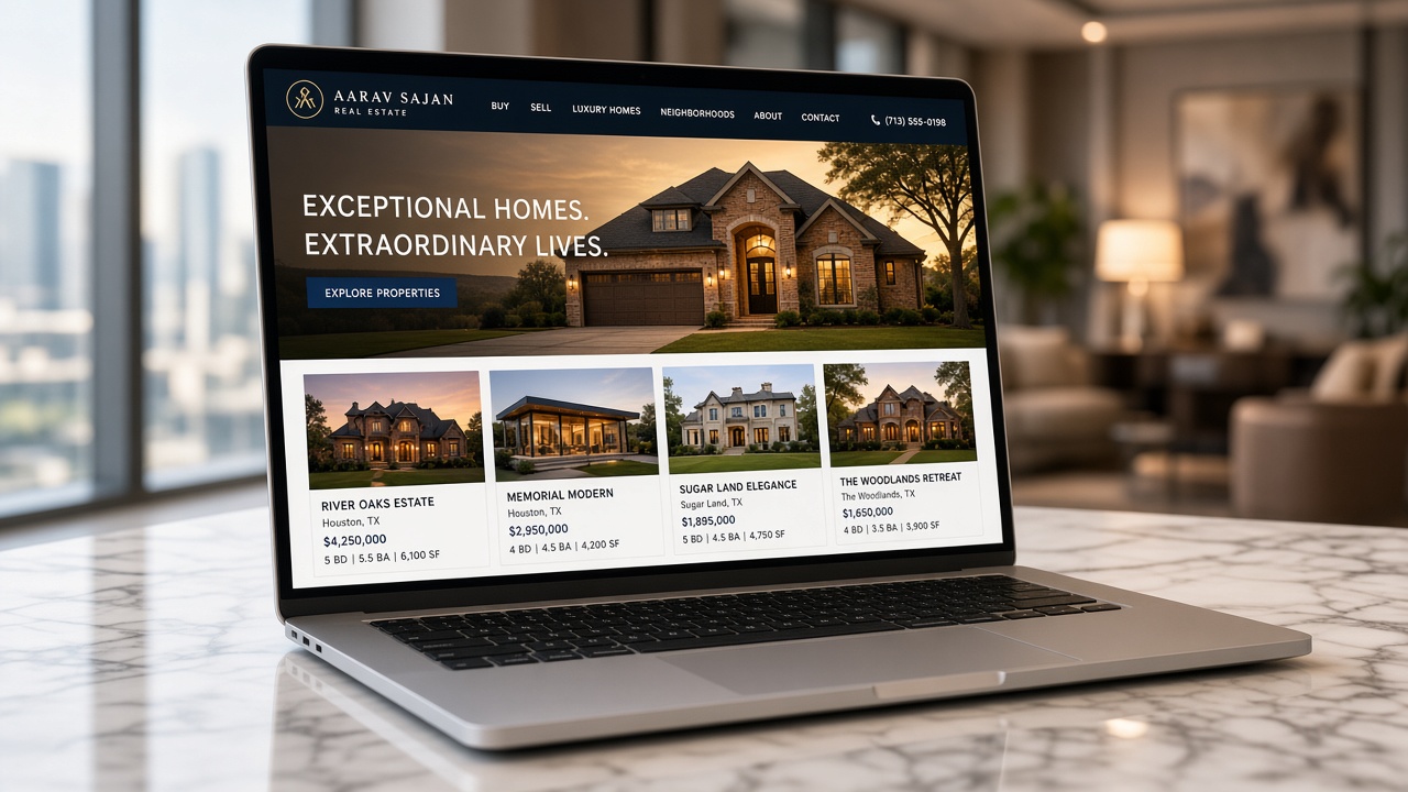Aarav Sajan custom real estate website