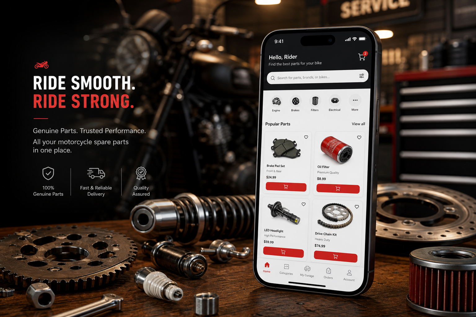 Classic Parts motorcycle spare parts mobile app